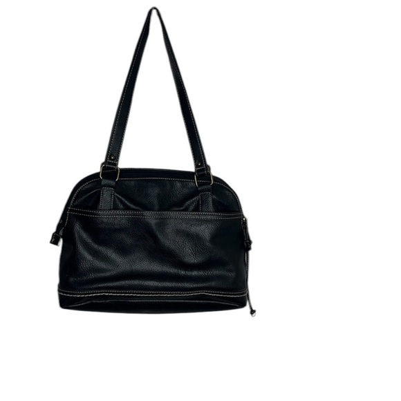 B.O.C Black Leather Double Handles Large Bag BLEMISH - Picture 5 of 10